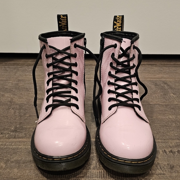 Dr. Martens 1460 Bubble Gum Pink Patent Leather Women's Combat Boots Sz 5 - Picture 4 of 11